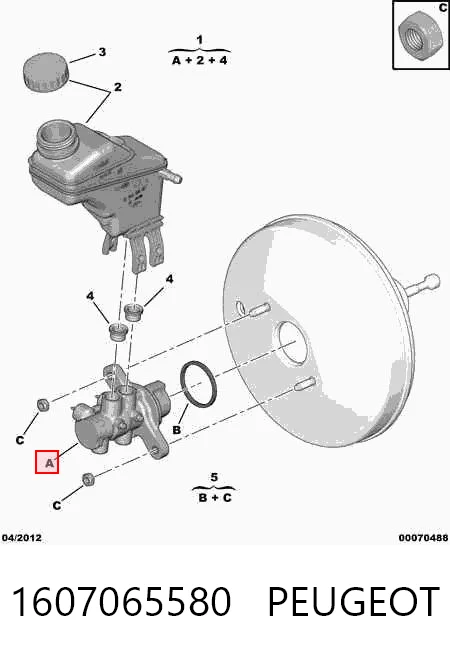  Główny cylinder hamulców Fiat Qubo 