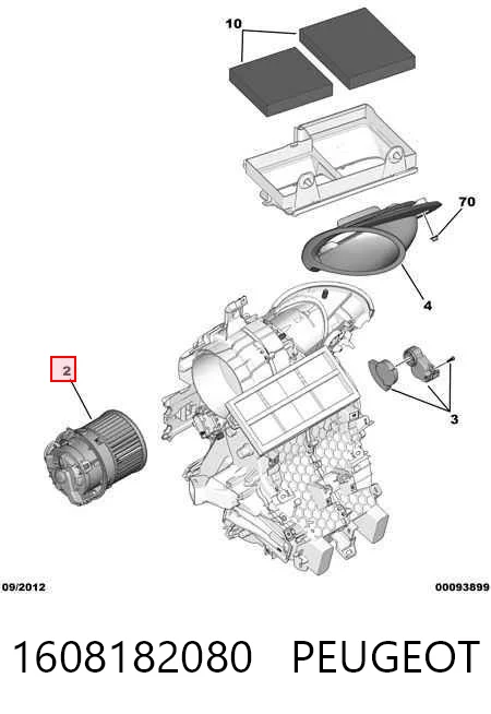 1608182080 Peugeot/Citroen Silniczek wentylatora nagrzewnicy (ogrzewacza wnętrza)