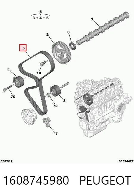 Do koszyka 9672038080 Ford Pasek rozrządu