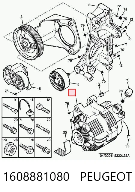 1608881080 Peugeot/Citroen Alternator