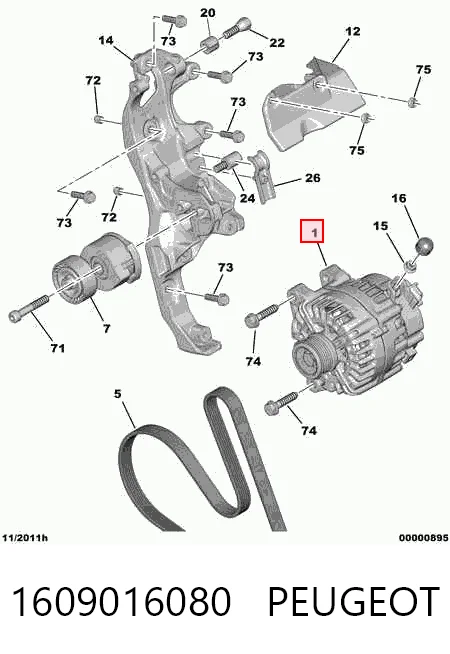 1609016080 Peugeot/Citroen Alternator