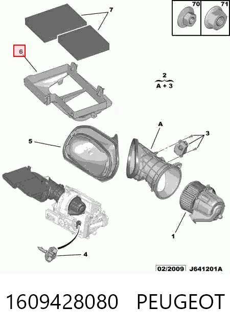 1609428080 Peugeot/Citroen Filtr kabiny