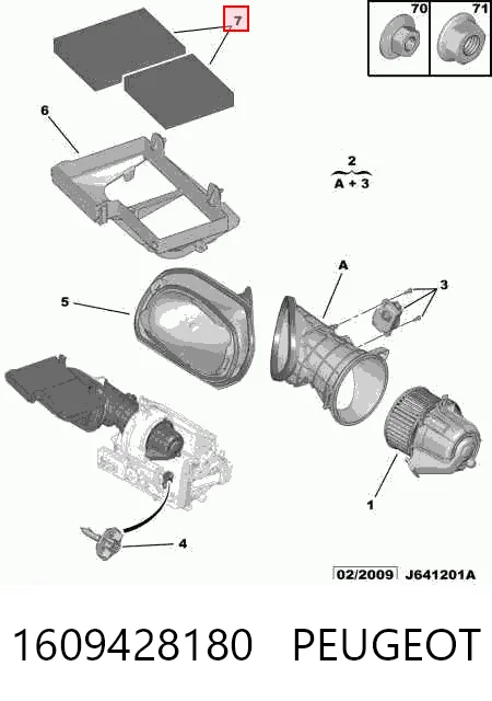 1609428180 Peugeot/Citroen Filtr kabiny