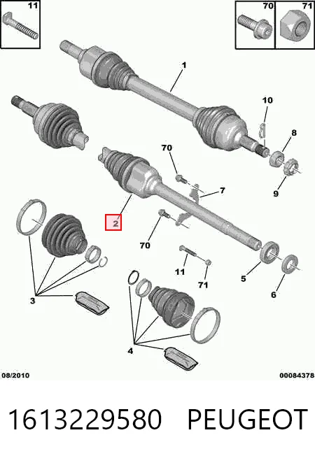 Do koszyka Półoś napędowa przednia prawa Audi 80 B4 8C2