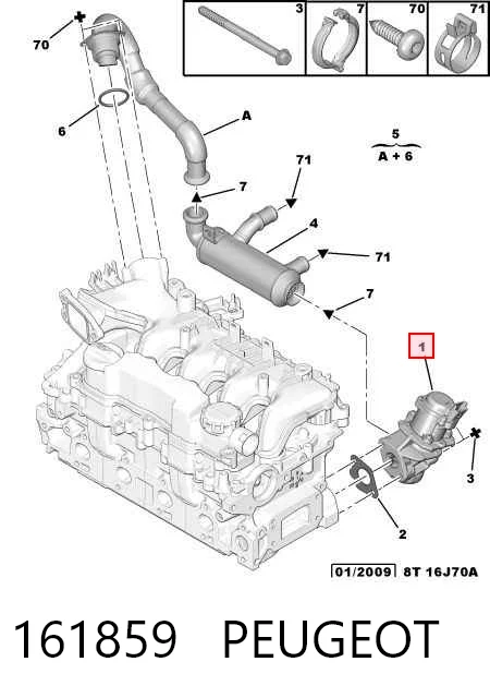 161859 Peugeot/Citroen Zawór recyrkulacji spalin EGR