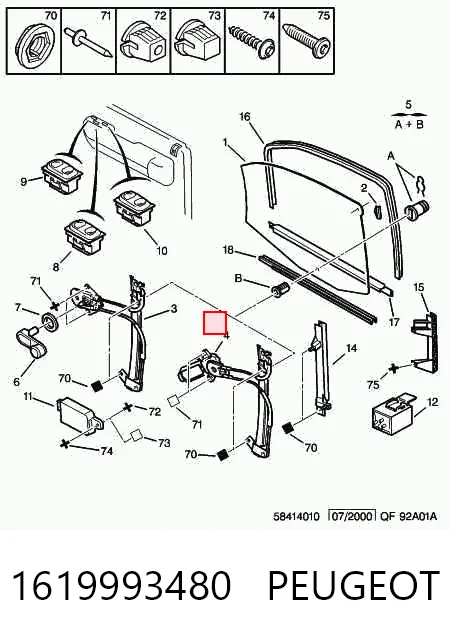  Mechanizm podnoszenia szyby drzwi przednich lewych Peugeot Expert 