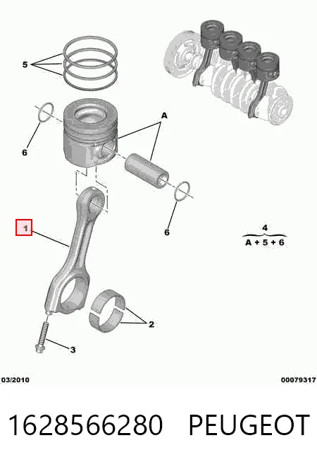 Korbowód tłoka silnika BMY BMY0807 cena, od 86,83 USD
