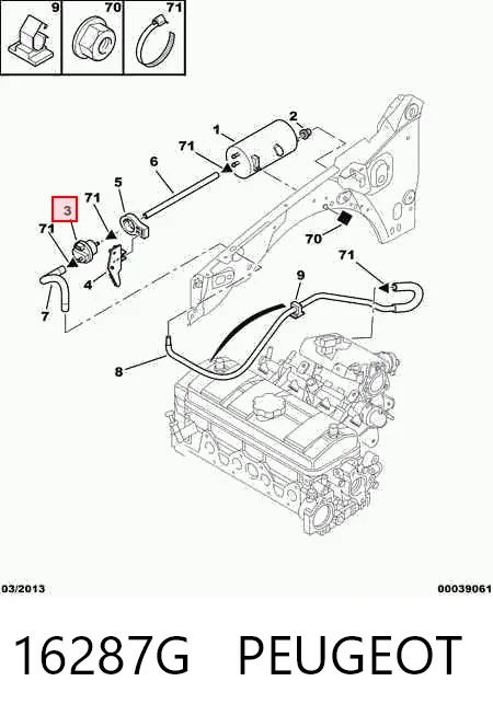 16287G Peugeot/Citroen Zawór odpowietrzający zbiornika paliwa