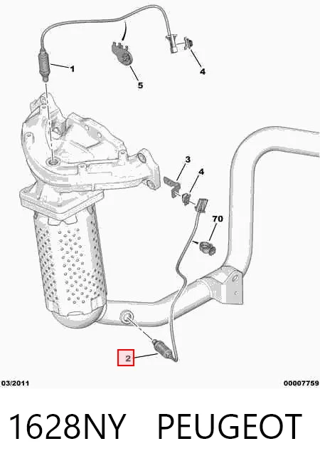 1628NY Peugeot/Citroen Sonda lambda czujnik tlenu po katalizatorze