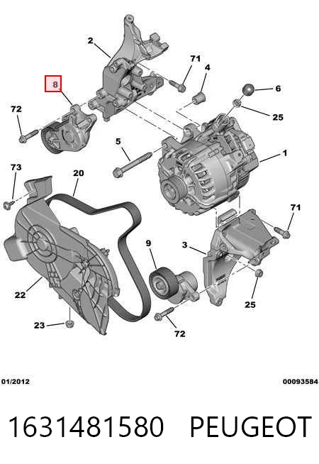 1631481580 Peugeot/Citroen Napinacz paska napędowego