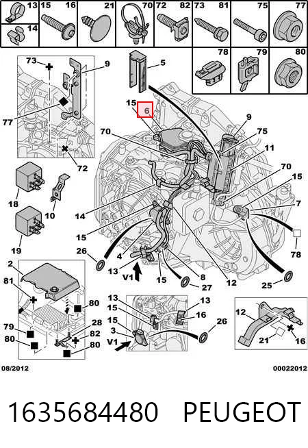 1635684480 Peugeot/Citroen Czujnik automatycznej skrzyni biegów