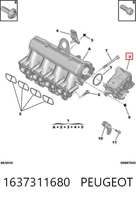 Do koszyka Przepustnica, komplet Fiat Panda II 169A