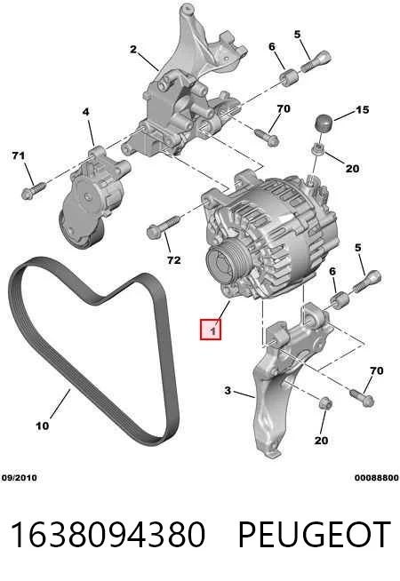 1638094380 Peugeot/Citroen Alternator