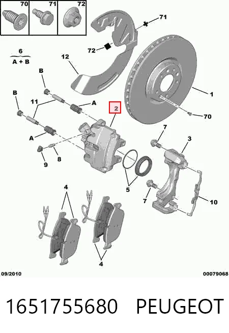 Zacisk hamulcowy przedni lewy 1623162180 Opel