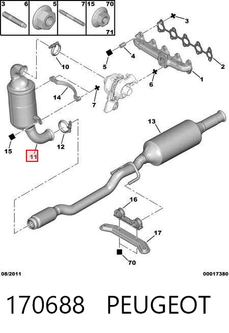 Do koszyka 1413069K01H02 Suzuki Konwerter-katalizator