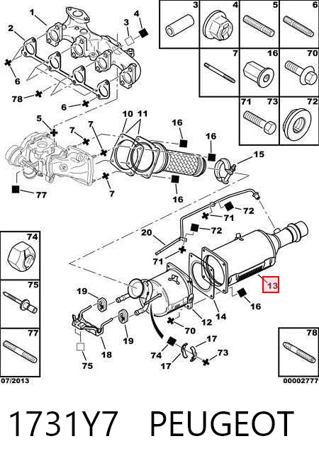  Filtr cząstek stałych układu wydechowego Renault DUSTER 1