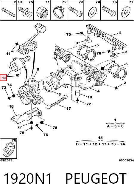 Do koszyka Regulator biegu jałowego Peugeot 405 I 15B