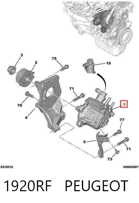 1920RF Peugeot/Citroen Pompa wtryskowa wysokiego ciśnienia