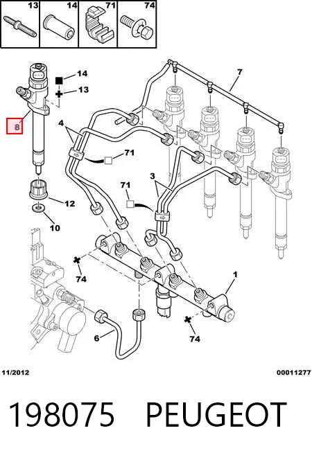 Wtryskiwacz paliwa do Peugeot 406  8C