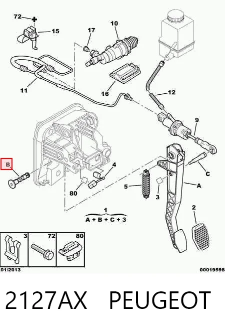 Kupić Pedał sprzęgła Citroen C5  RW w dobrej cenie