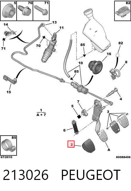 213026 Peugeot/Citroen Nakładka na pedał sprzęgła