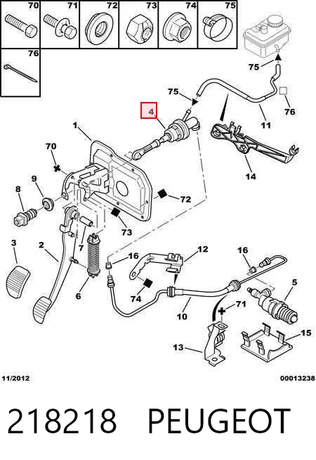 218218 Peugeot/Citroen Cylinder sprzęgła główny