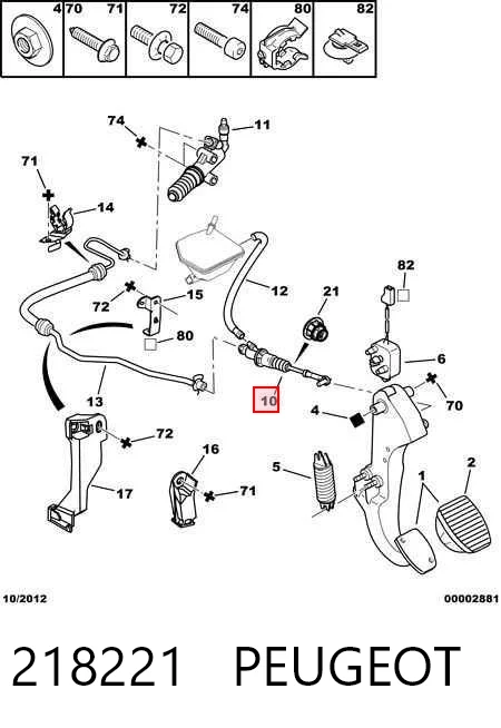  Cylinder sprzęgła główny Citroen C4 1