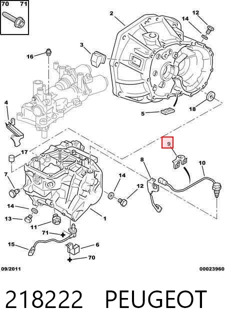 218222 Peugeot/Citroen Cylinder roboczy sprzęgła