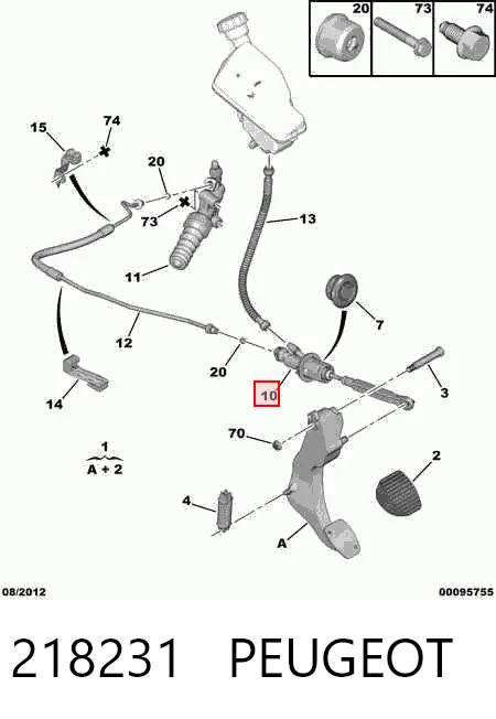 Do koszyka Cylinder sprzęgła główny Citroen C3 I FC