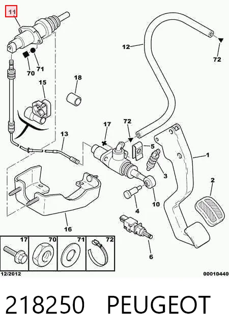 Cylinder roboczy sprzęgła do Peugeot Boxer II 244