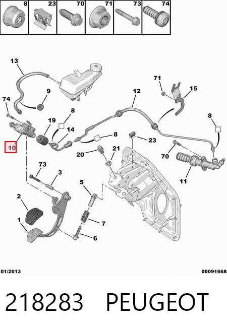218283 Peugeot/Citroen Cylinder sprzęgła główny