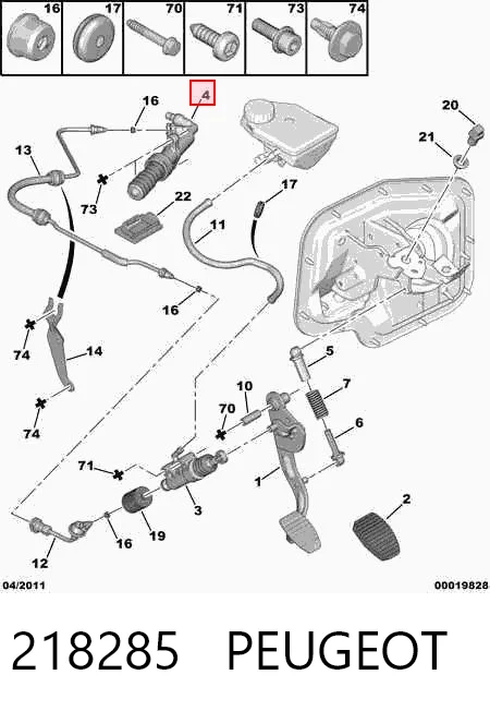 Do koszyka Cylinder roboczy sprzęgła Peugeot Expert  VF