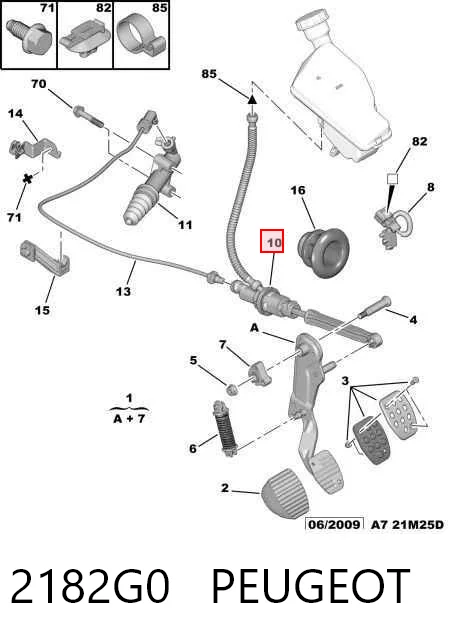 2182G0 Peugeot/Citroen Cylinder sprzęgła główny