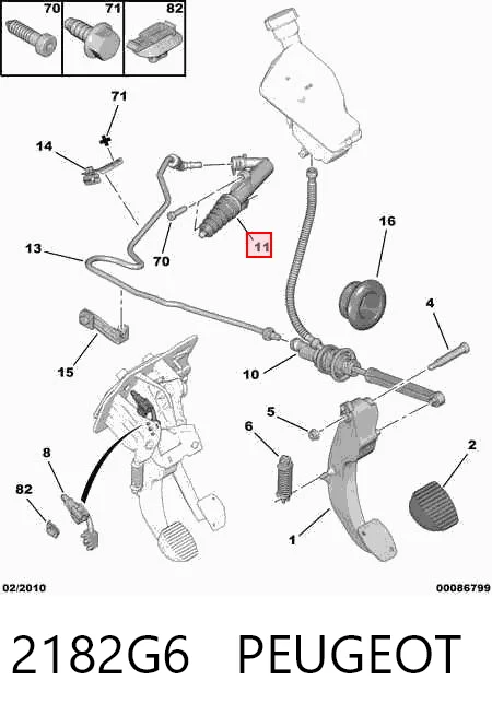 2182G6 Peugeot/Citroen Cylinder roboczy sprzęgła