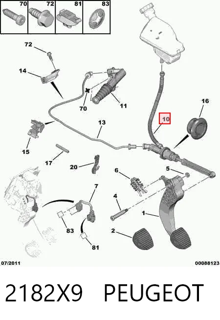 Cylinder sprzęgła główny Citroen C4 II