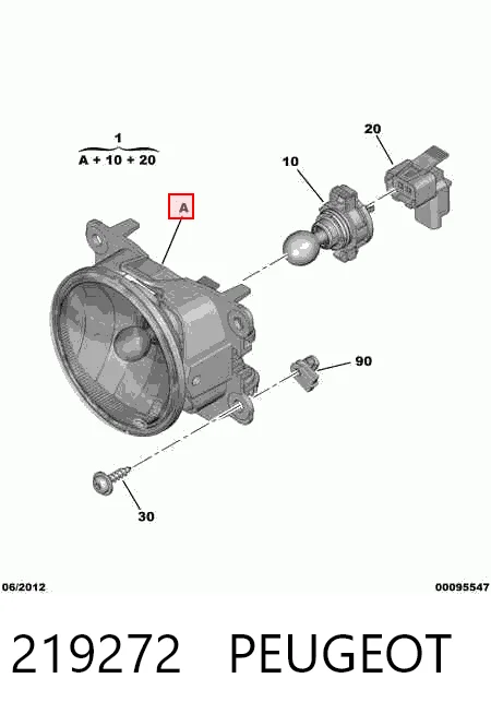 Do koszyka Lampa przeciwmgielna lewa/prawa Peugeot 5008 I 0U