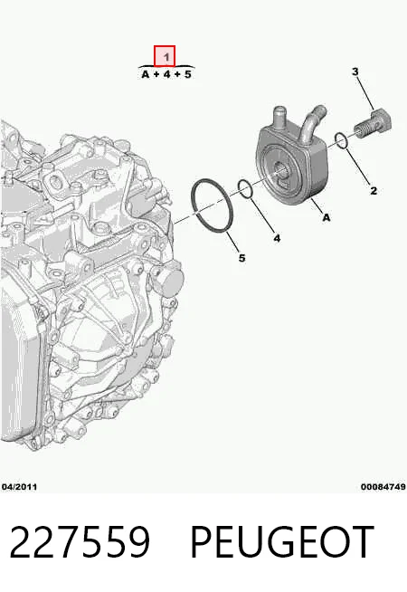 227559 Peugeot/Citroen Chłodnica automatycznej/mechanicznej skrzyni biegów