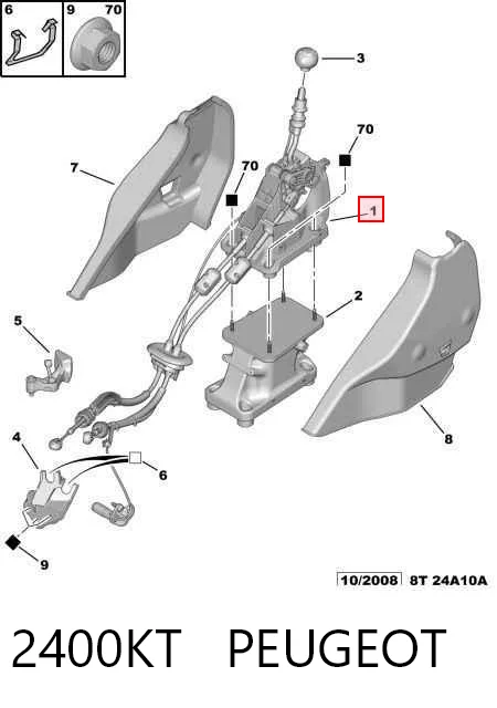 Linka dźwigni zmiany biegów podwójna Peugeot 5008 I minivan (0U) (2009 - 2017) cena, od 194,41 USD