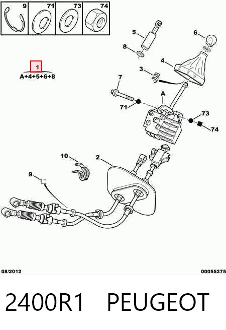 Mechanizm zmiany biegów (cięgno) do Peugeot Boxer 244