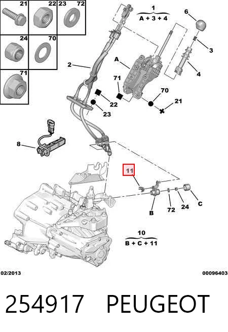Tuleja mechanizmu zmiany biegów do Peugeot Boxer I 230L