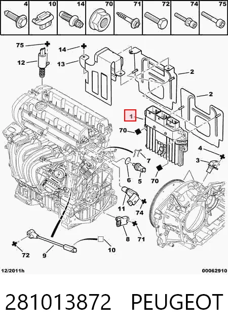 Sterownik silnika Peugeot Partner II awangarda (2008 - 2018) cena, od 47,96 USD