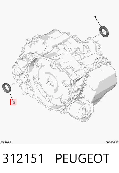 312151 Peugeot/Citroen Uszczelniacz półosi lewej mostu przedniego