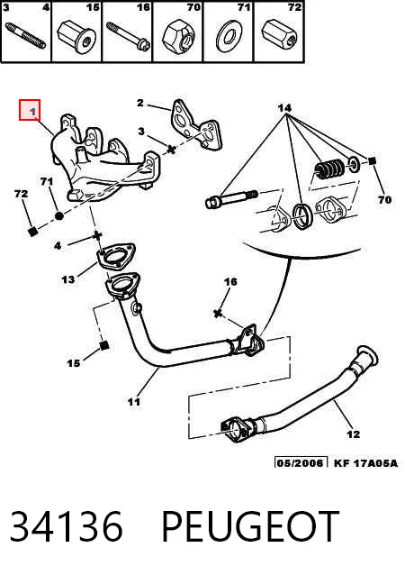 Kolektor wydechowy do Peugeot 405 II 4B