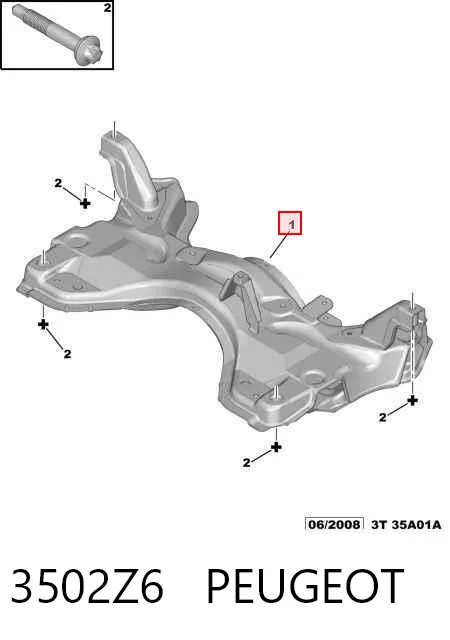 Do koszyka Korpus osi przedniej Peugeot 206  2A/C