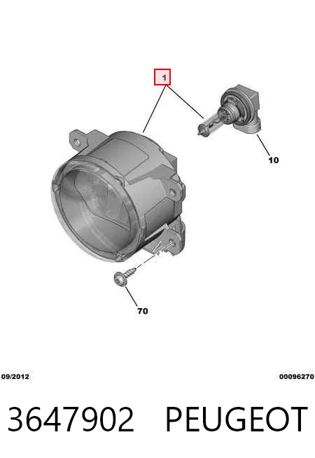 Do koszyka Lampa przeciwmgielna lewa/prawa Peugeot 308 II LB, LP, LW, LH, L3