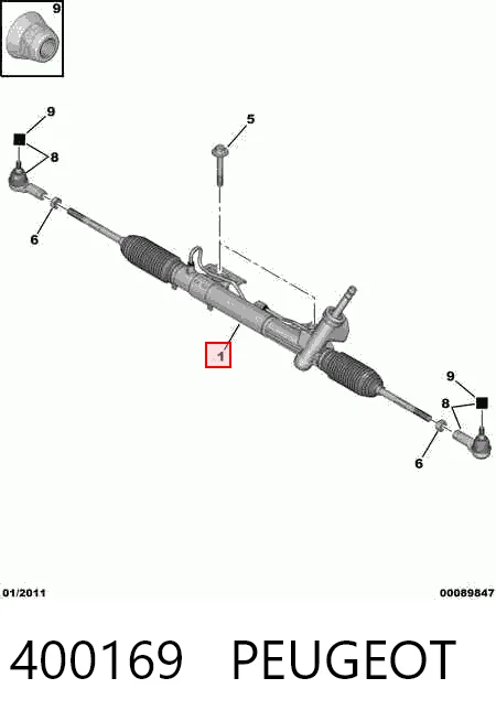  Listwa kierownicza (maglownica) Citroen C-Crosser 