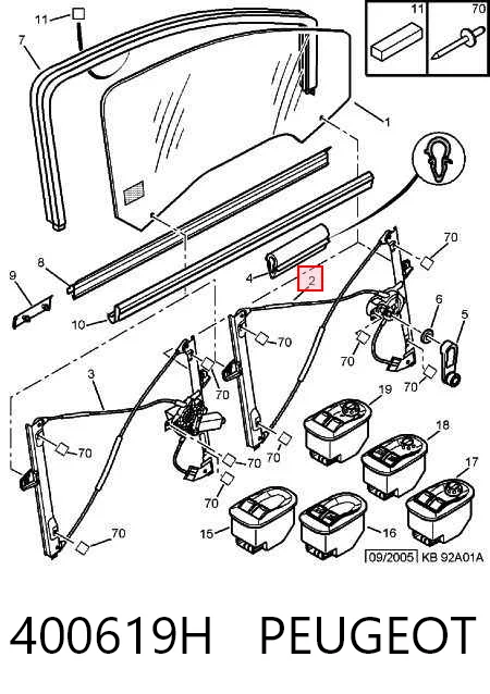 Mechanizm podnoszenia szyby drzwi przednich lewych do Citroen C3 I FC