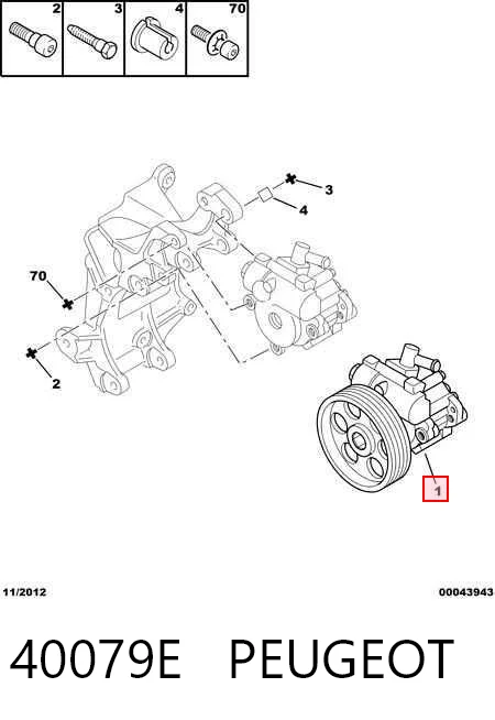 40079E Peugeot/Citroen Pompa wspomagania hydraulicznego kierownicy