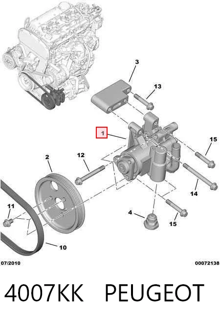 4007KK Peugeot/Citroen Pompa wspomagania hydraulicznego kierownicy