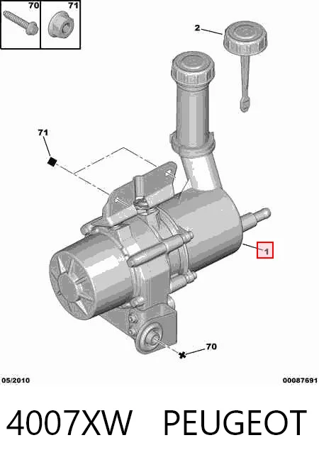 Do koszyka Pompa wspomagania hydraulicznego kierownicy Citroen C4 PICASSO I UD